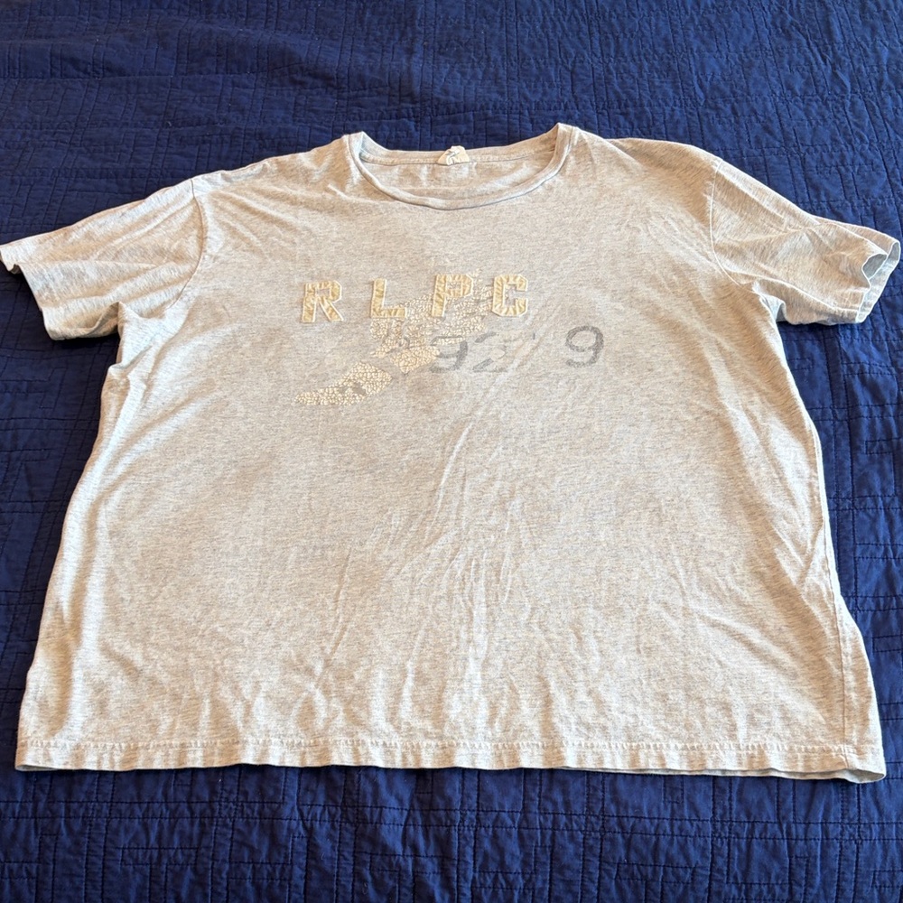 Ralph Lauren Light Gray Graphic Short Sleeve Tee